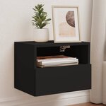 vidaXL Meubles TV muraux 2 Pièces noir 40x30x30 cm bois d'ingénierie