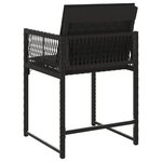 vidaXL Chaises de jardin lot de 4 avec coussins noir résine tressée