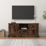 vidaXL Meuble TV chêne fumé 100x35 5x45 cm bois d'ingénierie