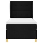 Lit Box Spring vidaXL avec Matelas Noir 100x200 cm en Tissu