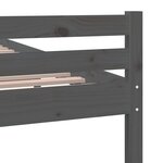 vidaXL Cadre de lit sans matelas bois massif gris 200x200 cm