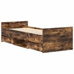 vidaXL Cadre de lit sans matelas chêne fumé 75x190 cm
