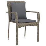 Chaises de jardin avec coussins 2 pièces résine tressée gris 02_0013335