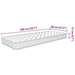 vidaXL Matelas en mousse à mémoire de forme blanc 80x200x17 cm