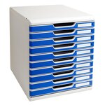 Module De Classement Modulo Office10 Tiroirs Fermés - Bleu - Exacompta