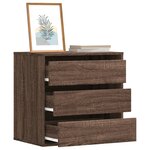 vidaXL Commode d'angle chêne marron 60x41x58 cm bois d'ingénierie