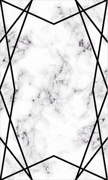 Tapis de salon croisé 80 x 150 cm - Noir