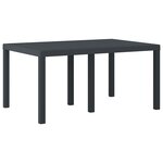 vidaXL Ensemble de Repas de Jardin de 5 Pièces avec Coussins Anthracite en Poly Rattan