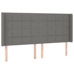 vidaXL Sommier à lattes de lit matelas LED Gris foncé 180x200 cm Tissu