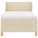 Lit à ressorts vidaXL avec matelas crème 90x200 cm en tissu