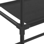 vidaXL Support de rangement 2 niveaux sur toilette Noir 53 5x28x143 cm