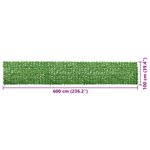 vidaXL Écran de balcon avec feuilles vert 600x100 cm