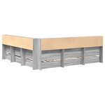 vidaXL Lit bibliothèque Gris Sonoma 200x200 cm en bois reconstitué