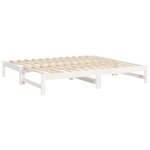 vidaXL Lit coulissant Blanc 2x(90x190) cm Bois de pin massif