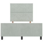 vidaXL Cadre de lit Gris clair 120x190 cm Velours