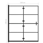 vidaXL Cabine de douche pliable ESG 120x140 cm Noir
