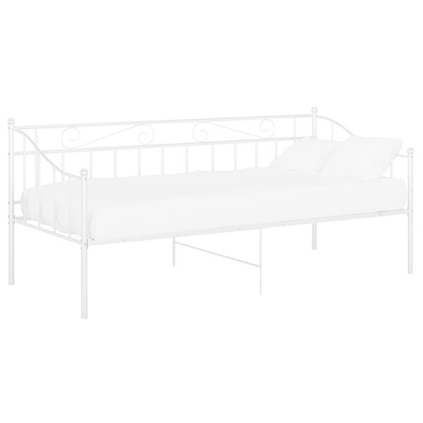 vidaXL Cadre de canapé-lit sans matelas blanc métal 90x200 cm