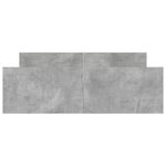 vidaXL Cadre de lit tête de lit et pied de lit gris béton 135x190 cm