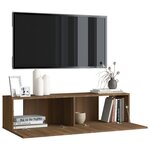 vidaXL Armoire murale TV Chêne marron 120x30x30 cm Bois d'ingénierie