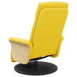 vidaXL Fauteuil inclinable avec repose-pieds jaune clair tissu