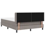 Lit Box Spring vidaXL avec Matelas Taupe 160x200 cm Tissu
