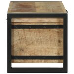 vidaXL Coffres de rangement 60x30x30cm en bois de manguier massif et métal