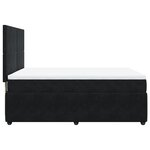 vidaXL Sommier à lattes de lit et matelas Noir 160x200 cm Velours