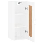 vidaXL Armoire murale blanc brillant 34 5x34x90 cm bois d'ingénierie