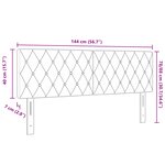 vidaXL Tête de lit LED avec boutons en cristal noir 72 cm Velours