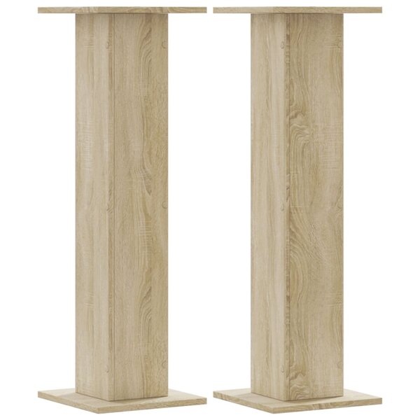 vidaXL Supports pour plantes 2 Pièces chêne sonoma bois d'ingénierie