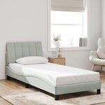 vidaXL Cadre de lit sans matelas gris clair 80x200 cm velours