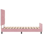Cadre de lit en velours rose vidaXL 90x190 cm