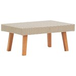 vidaXL Salon de jardin 3 Pièces avec coussins Résine tressée Beige