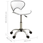 vidaXL Tabouret de salon et spa Blanc Similicuir