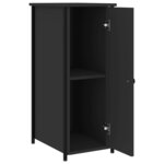 vidaXL Tables de chevet 2 Pièces noir 32x42x80 cm bois d’ingénierie