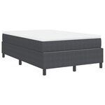 vidaXL Lit à Ressorts avec Matelas Gris Foncé 120x200 cm Tissu en Velours Côtelé