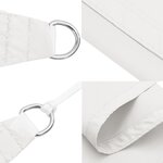 vidaXL Voile de parasol tissu oxford rectangulaire 4x7 m blanc
