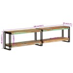 vidaXL Meuble TV 180x30x40 cm bois massif de récupération