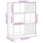 vidaXL Bibliothèque VIGO gris 90x35x114 5 cm bois massif de pin
