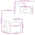 vidaXL Fauteuil de massage inclinable Marron Tissu