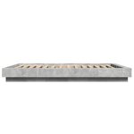 vidaXL Cadre de lit sans matelas gris béton 120x190 cm