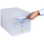 Module De Classement Pop-box 4 Tiroirs Chromaline - Couleurs Assorties - Exacompta