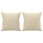 vidaXL Ensemble de canapés 2 Pièces avec coussins crème tissu