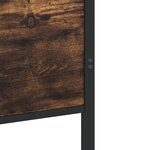 vidaXL Cadre de lit en métal sans matelas chêne fumé 200x200 cm