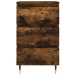 vidaXL Table de chevet chêne fumé 40x35x69 cm bois d’ingénierie