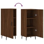 vidaXL Buffet Chêne marron 34 5x34x90 cm Bois d'ingénierie