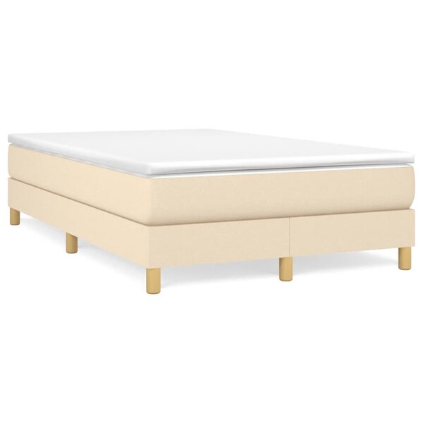 vidaXL Cadre de lit sans matelas crème 120x200 cm tissu