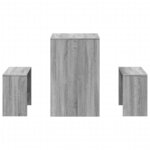 vidaXL Ensemble table à manger et bancs 3 Pièces bois d'ingénierie
