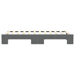 vidaXL Lit de jour avec gigogne sans matelas gris foncé 80x200 cm
