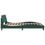vidaXL Cadre de lit sans matelas vert foncé 160x200 cm velours